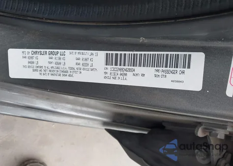 2013 Dodge Avenger Se из США, поврежденный, VIN 1C3CDZAB9DN628934